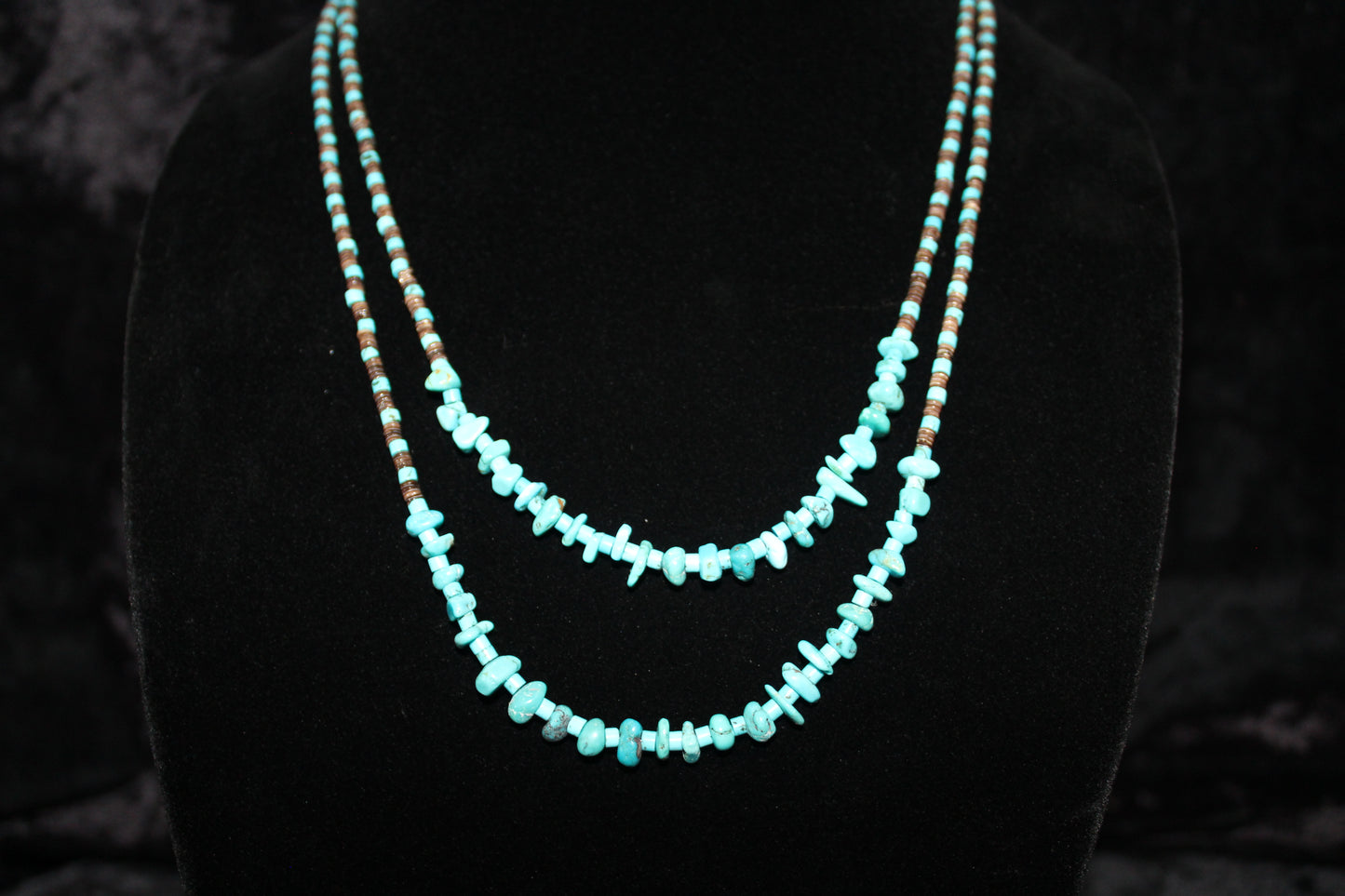 Baby Olive and Turquoise Necklace