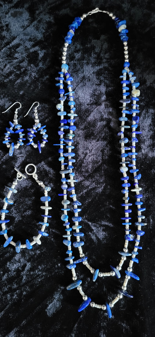 Natural Blue Lapis Lazuli Set