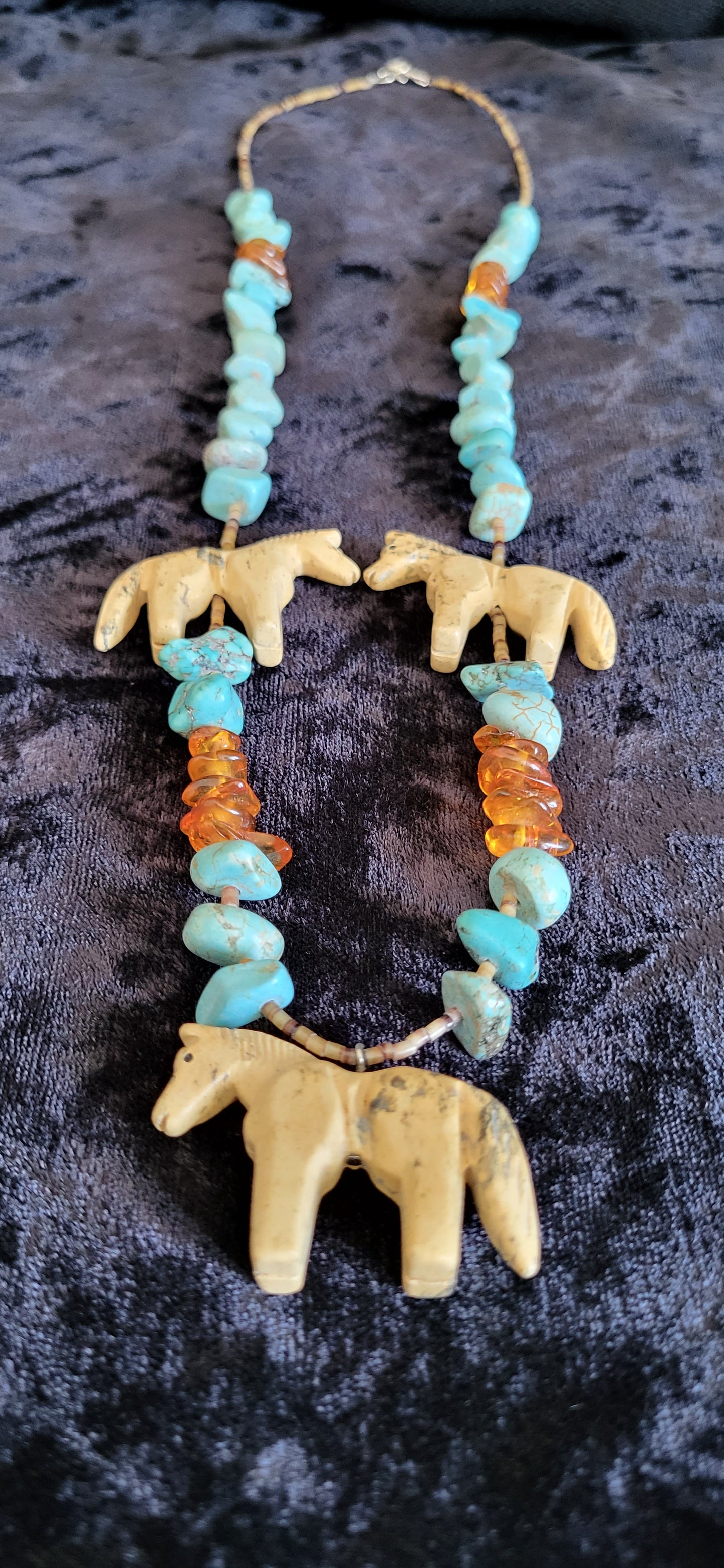 Amber Classic Horse Necklace